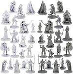 Path Gaming Town Folks Set, 40 Fantasy Tabletop Miniatures for Dungeons and Dragons Miniatures. 28MM Scaled 20 Unique Designs, Bulk Unpainted Miniatures, Great for D&D Miniatures