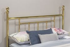 Hillsdale Furniture 1036HFR Chelsea Headboard with Rails, Full, Classic Brass