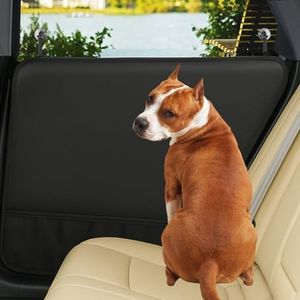fidozen Dog Car Door Protector - 2 Pack Durable & Universal Fit Anti-Scratch Waterproof Vehicle Door Covers, Guards Your Car from Dog Scratching, Essential Accessories for SUV Interiors，Black