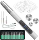 Elektrische Gravierstift, Multifunktionaler Gravierwerkzeugsatz Tragbare Drahtlose Gravurwerkzeug Ätzstift, wiederaufladbarer USB-Akku-Gravierer, tragbarer DIY-Drehgravierer (Silber)