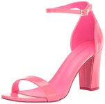 Madden Girl Women's Beella Heeled Sandal, Bright Pink Patent, 9.5