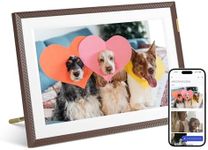 ARZOPA 32GB Digital Photo Frame WiFi 10.1 Inch HD IPS Touch Screen Digital Picture Frames Easy Setup Custom Greeting Card for Gifting Free Arzopa App Share Photos Videos with File Management-D10 Brown
