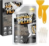 Asphalt Crack Filler, 1.5LB High Elasticity Driveway Crack Filler, Self Leveling Waterproof Repair Sealant for Driveway, Walkway, Road, Blacktop Concrete Joint, Indoor & Outdoor - Black (24.7oz)