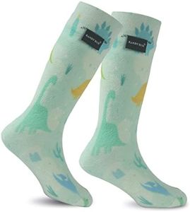RANDY SUN Ultra-thin Waterproof Golf Socks, Boys Knee High Outdoor Sports Hiking Socks 1 Pair for Cycling, Hiking, Skiing, Snowboating,Light Green