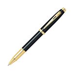 SHEAFFER 100 Black Lacquer Rollerball Pen with Gold-Tone Trim