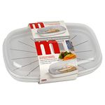 Pendeford Housewares Microwave Fish Poacher & Steamer – BPA-Free, Multi-Use Steamer for Fish, Vegetables, and Rice – Dishwasher & Microwave Safe – 26cm x 16.5cm x 7cm