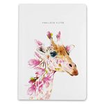 Lola Design - A5 Journal Notebook - Fabulous Notes, Giraffe Design - Perfect for Journaling, Note-taking - Designed and Printed in the UK - Luxurious Matt-finish, 192 Lined Pages