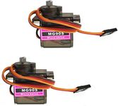 Electrobot MG90S 9g Metal Gear Micro Tower Pro Servo Motor for RC Vehicle Helicopter Boat Car Models (2 Pcs)