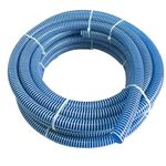 pvc suction hose pipe (EXTRA HEAVY DUTY) 1.25 INCH-32MM Width & 100 Feet Long Suction Pipe for Agriculture, Gardening, Swimming Pool, Vacuum, Water Pipe Blue