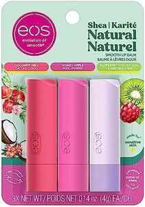 EOS 100% Natural & Organic Lip Balm Stick, Variety Pack, Coconut Milk, Honey Apple, and Raspberry Kiwi, 12g, 3-pack