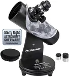 Celestron – 76mm Signature Series FirstScope – Compact and Portable Tabletop Dobsonian Telescope – Ideal Telescope for Beginners – Features Custom Moon Map Wrap – Bonus Astronomy Software Package