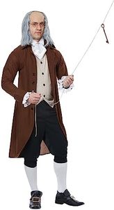 Benjamin Franklin Adult Costume Medium Brown