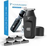 HUMMINGBIRD MK1 Compact Trimmer – Portable Men’s Travel Electric Facial and Body Hair Clipper, No Nick, No Cut, Cordless USB C Rechargeable, LED Display, Face and Body Groomer, Travel-Friendly Shaver