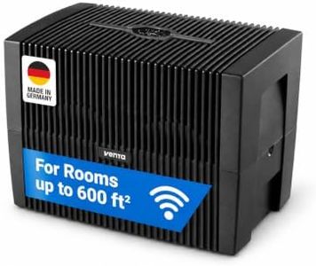 VENTA Smart Humidifier AH555 Original Connect, up to 645 ft², Black | Filter & mist-free | no white dust | WiFi app + Sleep & Auto Mode | quiet 24 dB(A) | 2.6-gal tap-water tank