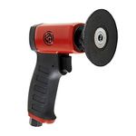 Chicago Pneumatic CP7202-3 Inch (75 mm) Air Random Rotary Sander, Pistol Handle, Hook and Loop, 0.2 HP / 150 W - 15000 RPM