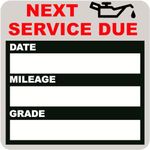 JINCH Oil Change Stickers Static Cling, 120pcs 2x2 Inches Oil Change Reminder Sticker for Windshield with No Residue, Clear Next Service Due Labels for Car Auto Vehicle Window