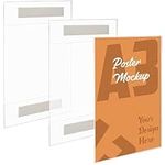 Kurtzy A3 Adhesive Wall Poster Holders (3 Pack) - Universal Wall Mounts - Crack & Scratch Resistant - Clear Acrylic Sign Displays with Adhesive Tape - Office, Store & Restaurant - No Drilling Required