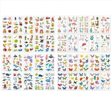 40 Sheets Temporary Tattoos Sticker for Kids,Waterproof Mixed Style Cartoon Children's Fake Tattoos Stickers (Pattern 4)