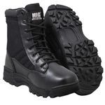 Mens MIG side zip & lace up Army Tactical Combat Boots (Black, UK7)