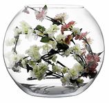 SOLAVIA Very Big Clear Glass Centrepiece Fish Bowl Sphere Vase H37 D20cm Punch Bowl 15 L, Housewarming Gift Mother's Day