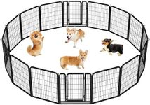 Yaheetech Lightweight Dog Playpen, 16 Panel 80cm Dog Fence Pet Exercise Pen Portable Puppy Play Pen Suitable for RV/Camping