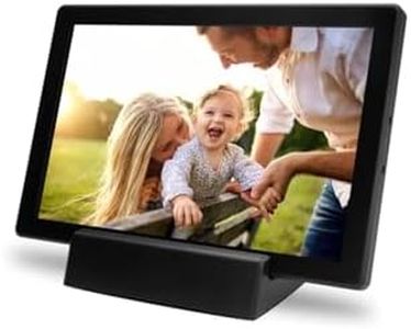 Minolta Smart Photo Frame 10.1 inch - Portable Digital Picture Frame with Built-in Battery, Magnetic Charging Dock, IPS HD Touchscreen, WiFi & Frameo App, 16GB Storage (Black)