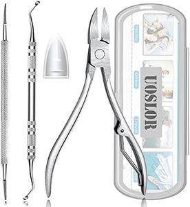 Upgraded Ingrown Toenail Clippers, Podiatrist Toe Nail File Lifter, Super Sharp Pedicure Tools, Curved Blade Nail Clipper, for Hard Thick Nail, Professional Manicure Kit, Premium Stainless Steel