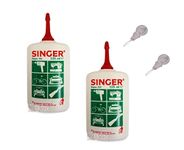Sewing Machine Oil x 2 Bottles Fine Clear - Fits Singer + 2 Threaders