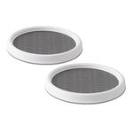 Copco 5220590 Non-Skid Pantry Cabinet Lazy Susan Turntable, Plastic, White/Gray 2