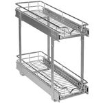 HOLDN’ STORAGE Hold N’ Storage 2 Tier Pull Out Cabinet Organizer – Heavy Duty Metal with 5 Year Limited Warranty -8.5""W x 21""D x 16-1/2""H