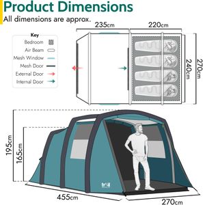 Trail Brazen 4-Person Air Tent – Spacious Family Camping Shelter