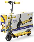 Gyroor Minions H30 Max Kids Electric Scooter, 150W Motor Electric Scooter for Kids 6/8/10 MPH LED Display, Bluetooth Music, Adjustable Height E-Scooter, Best Gifts for Ages 6-12, Yellow-N1M
