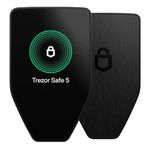 Trezor Safe 5 - Crypto Hardware Wallet with Secure Element & Passphrase, Color Touchscreen, Haptic Feedback, Bitcoin Security, Supports 1000s Coins & Tokens, Quick & Simple Setup (Black Graphite)