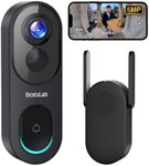 BOTSLAB 5MP Video Doorbell Camera Wireless No Monthly Fee, 1:1 Head-to-Toe with 360° View, 150-Day Battery Life, Triple Motion Detection Doorbell Camera, Pre-installed 32GB SD Card, WiFi Homebase
