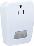 AmerTac MLC4BC Westek Indoor Plug-in Motion Activated Light Control – White, 120V 60Hz, 100 deg. Detection Zone | Wireless Motion Sensor