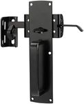 HILLMASTER Thumb Gate Latch for Wooden Fence, Self Closing Gate Fence Latch with Handle,Heavy Duty Door Latch Gate Lock Hardware Kit for Outdoor Garden,Pool, Metal Gate,Vinyl Fence, Black Finish