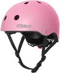 Nattork Skateboard Pink Helmet Protective Gear for Kids，Multi-Sport Scooter Helmet with Removable Liner for Bike, Scooter, Inline Skate, Roller Skate, Suitable for Youth