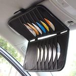 Car CD Holder Storage Case, Car Truck SUV Visor Organizer with Free Napkins, Personal Belonging and Registration, Document, Ticket Storage Pouch and 14 Pocket CD