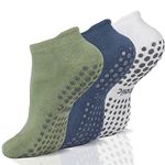 Ozaiic Yoga Socks for Women&Men with Grips, Anti Non Slip Slipper Socks for Ballet, Pilates, Hospital, Home, Barre with Cushion