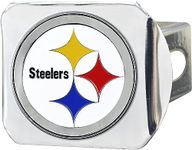 FANMATS 22603 Pittsburgh Steelers Hitch Cover - 3D Color Emblem White 3.4"x4"