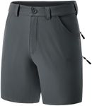 FitsT4 Sports Men’s Cargo Hiking Shorts 7 Inch Stretch Water Resistant Quick Dry Lightweight Outdoor Tactical Shorts,Charcoal,XXL