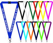 1 x Personalised Printed Lanyard. Lanyard for holding a name badge, ID card or keys. Red, Blue, Black, Yellow, White (Blue) (Hands Off ® Lanyard)