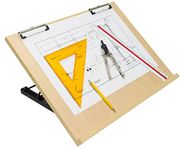 Isomars Drawing Board - Table Model Foldable Board with Clips - Drawing & Drafting Board (A2 (18.5 x 25.5 inches))