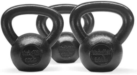 Yes4All Kettlebells Set 10 15 20 lbs Weight Cast Iron for Dumbbell Weights Exercises, Gym, Fitness, Full Body Workout Equipment Push up, Grip and Strength Training