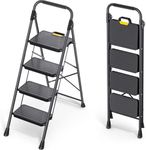 KINGRACK 4 Step Ladder, Sturdy Stee