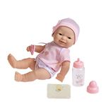 JC Toys - La Newborn Nursery | 7 Piece Doll Gift Set | 12" Life-Like Asian Doll with Accessories | Purple | Ages 2+ (18346)