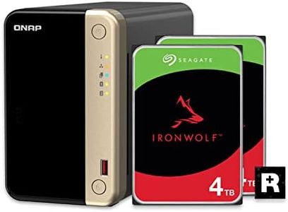QNAP TS-264-8G-24ST-US 2 Bay High-Performance Desktop NAS with 4TB Storage Capacity, Preconfigured RAID 1 Seagate IronWolf HDD Bundle