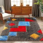 ARSLA RUGS Fluffy Rug for Kid's Room Soft Fur Shaggy Carpet for Bedroom, Home Decor Area Rugs for Hall, Living Room Carpet, Kitchen Mats for Floor, Ultra Plush & Cozy Comfort for All Spaces 4X6 Feet.