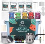 Home of creations Candle Making Kit | DIY Candle Making Set for Adults | 1KG Natural Soy Wax with Moulds, Scents & Colour Pigments | Creative Gift for Her | Mothers Day Gifts