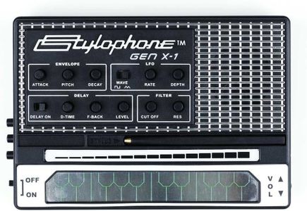 STYLOPHONE GEN X-1 Portable Analog Synthesizer: with Built-in Speaker Keyboard and Soundstrip LFO Low pass filter Envelope Sub-octaves & Delay